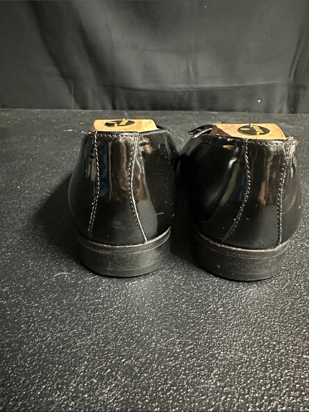 Adolfo Italian Black Patent Dress Loafers 8.5M